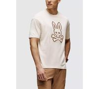 Psycho Bunny Mens White Cap Grey Ryder Relaxed Fit T-Shirt