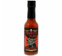 Psycho Juice 70% Ghost Pepper Hot Chilli Sauce - Extreme Heat Level 10+ - Natural Super Hot Sauce for Cooking, Marinades & Dipping - No Extract, 70% Chilli Content