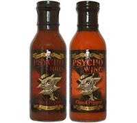 Psycho Juice BBQ Ghost Pepper Killer BBQ Sauce & Psycho Wing Ghost Pepper Killer Wing Sauce