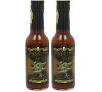 Psycho Juice Chipotle Ghost Pepper Hot Chilli Sauce - Smoky Super Hot Sauce Heat Level 10 - Naga Jolokia with Chipotle - Perfect for Cooking, Marinades & Dipping 148ml (Pack of 2)