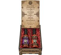 Psycho Juice | Dark Arts Collection Wooden Duo Gift Box | 70% Ghost Pepper | 70% Scorpion Chilli Sauce | 148ml | Hot Sauce Gift Set