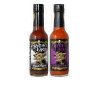 Psycho Juice Mix 21 Extreme Hot Chilli Sauce Gift Set - Extreme Ghost Pepper & 70% Scorpion Chilli Pepper Sauce - 10+++ Heat - Hot Sauce for Cooking, Marinades, BBQ, Wings & Burgers