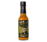 Psycho Juice Mustard Ghost Pepper Hot Chilli Sauce - Caribbean Style Mustard Sauce with Naga Jolokia - Heat Level 10 - Natural Super Hot Sauce, No Extract 148ml
