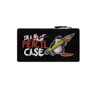 Psycho Penguin I'm Not A Nut Case Pencil Case Black 21x11cm