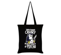 Psycho Penguin Today's Mood Cranky Tote Bag Black 38x42cm