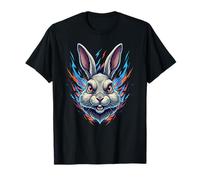 Psycho Rabbit Energetic Lightning Bunny Head T-Shirt