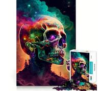 Psycho Skull Hard Jigsaw Puzzle for Adults 1000 Pieces Boost Memory Soothing Play Premium Cut Perfect Present (38x52cm)