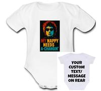 Psychobaby BOB CUSTOMISABLE PERSONALISED Unique Baby Vest Baby Grow Babygrow Boys Girls UNISEX cute funny GIFT present custom DYLAN NAPPY 2