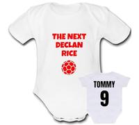 Psychobaby DECLAN present from daddy grandad ENGLAND NATIONAL TEAM 3 LIONS for a gift FOOTBALL Unique Baby Vest Grow Babygrow Cute PERSONALISED Custom Boys Girls Unisex RICE