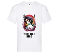 Psychobaby Demon Kid's Children's T-shirt Custom Tshirt Tee Kids Shirt Top Merch T Cute Funny Boys Girls Unisex Custom Personalised Customisable White Slayer 32 No Yaiba Kimetsu Anime Tv
