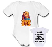 Psychobaby DOLLY CUSTOMISABLE PERSONALISED Unique Baby Vest Baby Grow Babygrow Boys Girls UNISEX cute funny GIFT present custom PARTON 33