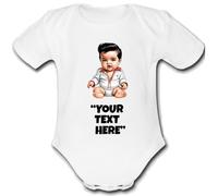 Psychobaby ELVIS Baby Grow Customisable Personalised Unique Baby Vest Babygrow Boys Girls Unisex Cute Top Bodysuit Custom text PRESLEY