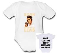 Psychobaby Elvis Baby Grow Customisable Personalised Unique Vest Babygrow Girls Boys Unisex top cute Bodysuit Custom Text Presley