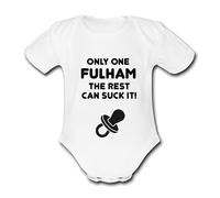Psychobaby FULHAM Suck It Football Personalised Unique Baby Vest Baby Grow Babygrow Cute Novelty Boys Girls Footy Funny