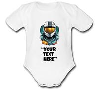 Psychobaby HALO Baby Grow Customisable Personalised Unique Baby Vest Babygrow Boys Girls Unisex Cute Top Bodysuit Custom text GAMER GAMING