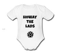 Psychobaby HOWAY THE LADS NEWCASTLE TOON UTD ARMY UNITED Personalised Unique Baby Vest Baby Grow Babygrow Cute Novelty Boys Girls Unisex Funny