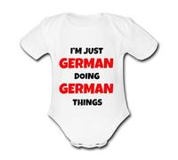 Psychobaby I'M JUST GERMAN DOING GERMAN THINGS Unique Baby Name Vest Grow Babygrow Bodysuit