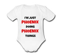 Psychobaby I'M JUST PHOENIX DOING PHOENIX THINGS Unique Baby Name Vest Grow Babygrow Bodysuit