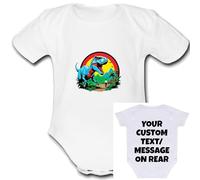 Psychobaby jurassic CUSTOMISABLE PERSONALISED Unique Baby Vest Baby Grow Babygrow Boys Girls UNISEX cute funny GIFT present custom park 45