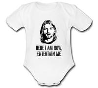 Psychobaby KURT Unique Baby Vest Baby Grow Babygrow Boys Girls UNISEX cute funny GIFT present for a COBAIN ENTERTAIN ME