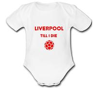 Psychobaby LIVERPOOL TILL I DIE PERSONALISED Unique Baby Vest Baby Grow Babygrow Boys Girls UNISEX FOOTBALL (0-3 Months)