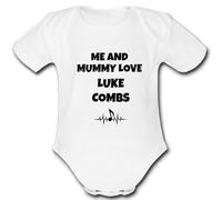 Psychobaby LUKE COMBS MUSIC FAN present from for a mum mummy dad daddy gift Unique Baby Vest Grow Babygrow Cute PERSONALISED Custom Boys Girls Unisex ME & LOVE