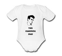 Psychobaby MORRISSEY THIS CHARMING MAN SMITHS Unique Baby Vest Baby Grow Babygrow Cute Novelty Funny Boys Girls Unisex