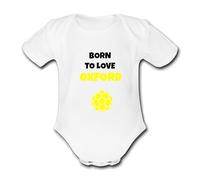 Psychobaby OXFORD Born to Love Football Personalised Unique Baby Vest Utd Baby Grow Babygrow Cute Novelty Boys Girls Footy Funny United