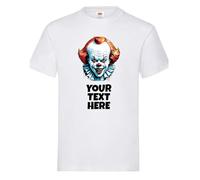 Psychobaby PENNYWISE Customisable Personalised Kid's Children's T-Shirt Custom Tshirt Tee Kids Shirt Top Cute Funny Boys Girls Unisex White THE CLOWN IT