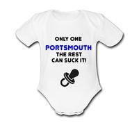 Psychobaby PORTSMOUTH Suck It Football Personalised Unique Baby Vest Baby Grow Babygrow Cute Novelty Boys Girls Footy Funny