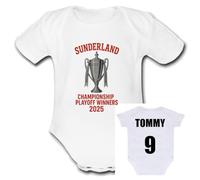 Psychobaby Sunderland Championship playoff winners 2025 Unique Baby Vest Grow Babygrow Bodysuit Gift afc ha'way the lads promoted promotion
