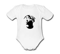 Psychobaby TUPAC 2PAC SHAKUR BANDANA Personalised Unique Baby Vest Baby Grow Babygrow Cute Novelty Boys Girls Unisex Funny