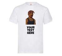 Psychobaby TUPAC Customisable Personalised Kid's Children's T-Shirt Custom Tshirt Tee Kids Shirt Top Cute Funny Boys Girls Unisex White SHAKUR 2PAC