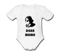Psychobaby TUPAC SHAKUR 2PAC DEAR MAMA Personalised Unique Baby Vest Baby Grow Babygrow Cute Novelty Boys Girls Unisex Funny