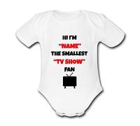 Psychobaby TV SHOW FAN INSTANT PREVIEW - See What You are Buying Smallest Series Season Fan Custom Babygrow