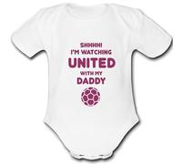 Psychobaby UNITED WEST present from DADDY for a gift Football Unique Baby Vest Grow Babygrow Cute PERSONALISED Custom Boys Girls Unisex HAM UTD