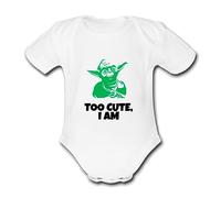 Psychobaby YODA TOO CUTE I AM GREEN Baby Grow Cute Funny Unique Film