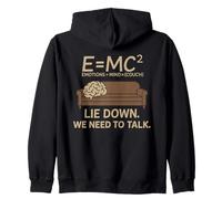 Psychologist E=MC² Therapy Couch Freud Psychotherapist Zip Hoodie