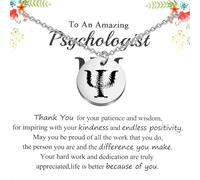 Psychologist Necklace Psychology Psychologist Psi Symbol Necklace Thank You Psychotherapist Gifts, pendant 50mm*12mm, Stainless Steel, nothing