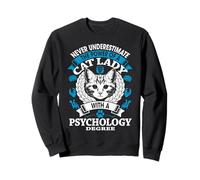 Psychology Degree Cat Lady T-shirt Sweatshirt