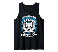 Psychology Degree Cat Lady T-Shirt Tank Top