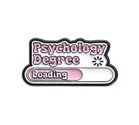 Psychology Degree Loading Enamel Pin Badge Academic Humour Design Metal Lapel Pin Accessory For Jackets Bags Hats Backpacks And Pin Boards Gift Idea 1.5cm x 3cm