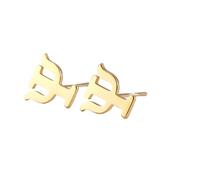 Psychology Soul Symbol Mini Stud Earrings For Women Gold Color Stainless Steel Funny Cute Jewelry Couple Gift