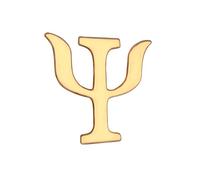 Psychology Symbol Enamel Pin - 3cm x 3cm Gold Psi (Ψ) Lapel Badge - Professional Pin for Psychologists, Students, Graduates, and Collectors