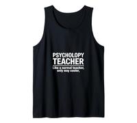 Psychology Teacher Funny Saying Cooler Than Normal Tank Top