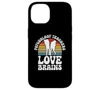 Psychology Teachers Love Brains Funny Halloween Teacher Case for iPhone 14