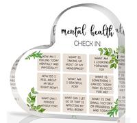 Psychotherapy Art Decor, School Therapist Painting Acrylic Heart Gift, Psychologist Psych Quotes Decorations for Counselor Office, Therapy Anxiety, Counselling CBT