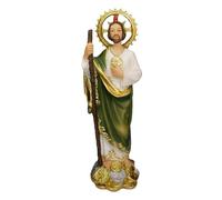 PSYHILAR 12 Inch San Judas Tadeo Estatua, Saint Jude Statue St Juditas Coins Money Resin Religious Figurine