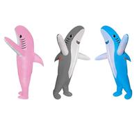 PsyKim 3 Packs Inflatable Shark Costume Blow up Shark Costume for Adult Halloween/Funny Dress Party Costume/Birthday