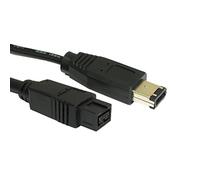Psylins 2m Firewire Cable - 9 Pin to 6 Pin IEEE 1394 800 Video Lead - Black